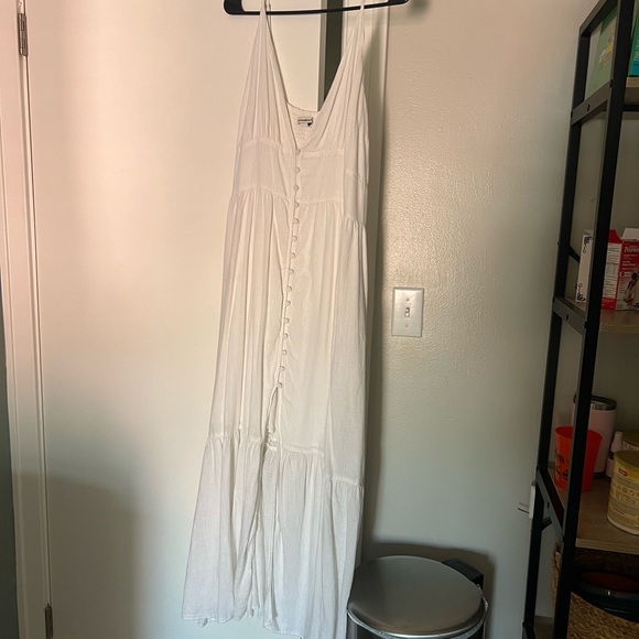Abercrombie White Button-Through Midaxi Dress - Picture 2 of 4